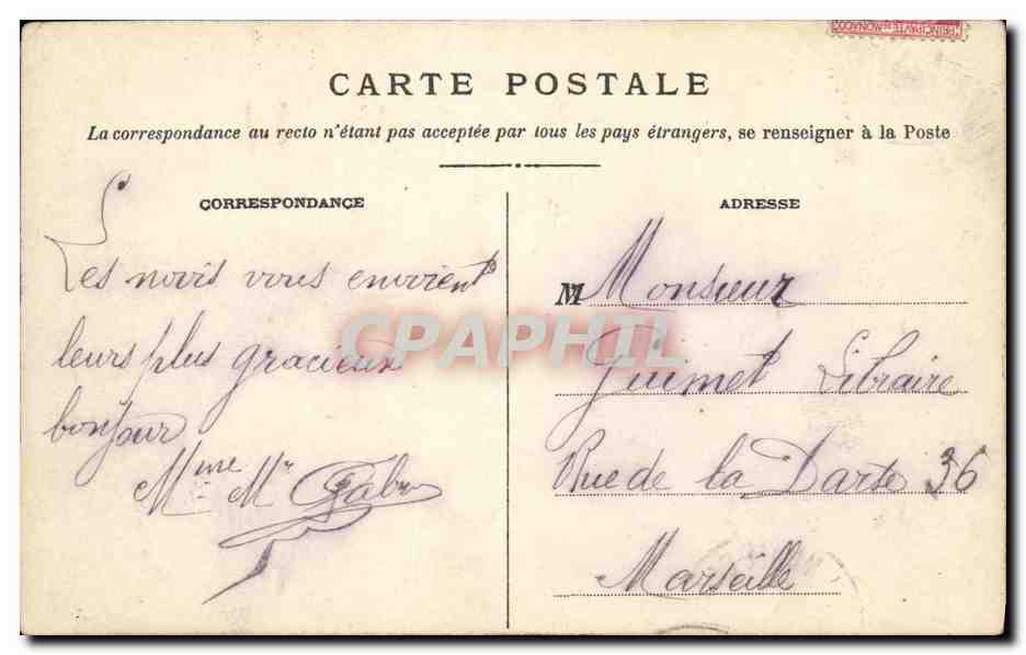 Monaco — Place du Palais — 196. Éditeur non identifié — Rückseite