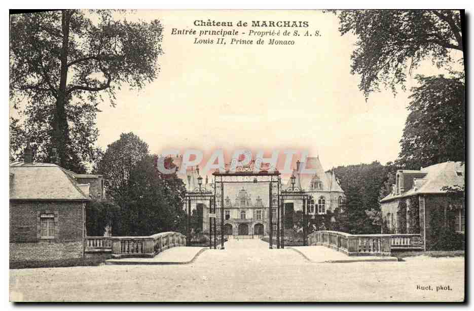 CPA Chateau de Marchais Entree Principale propriete de SAS Louis II Prince de Monaco 
