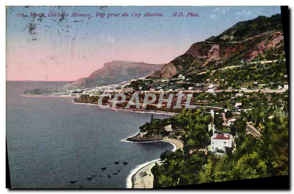 CPA Monaco Vue Prise de Cap Martin