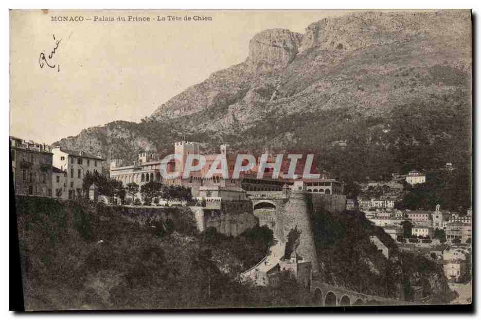 CPA Monaco Palais du Prince La Tete de Chien