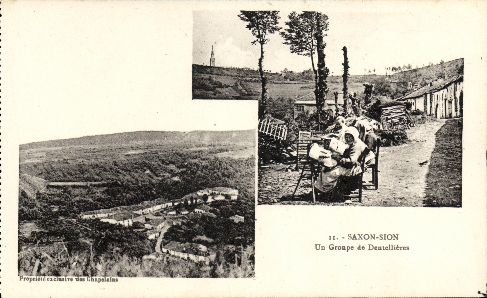 CPA Saxon Sion Un Groupe de Dentellieres Folklore 