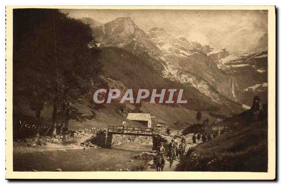 CPA Gavarnie Le Gave au pont de Brioule