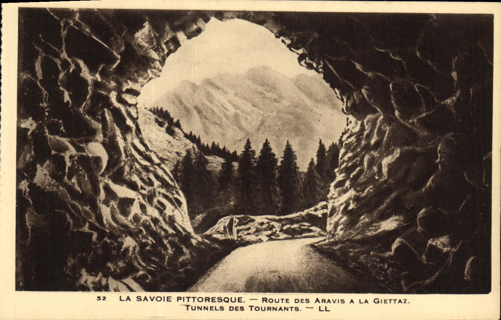 La Savoie Pitttoresque — Tunnels des Tournants — Route des Aravis à La Giettaz — LL