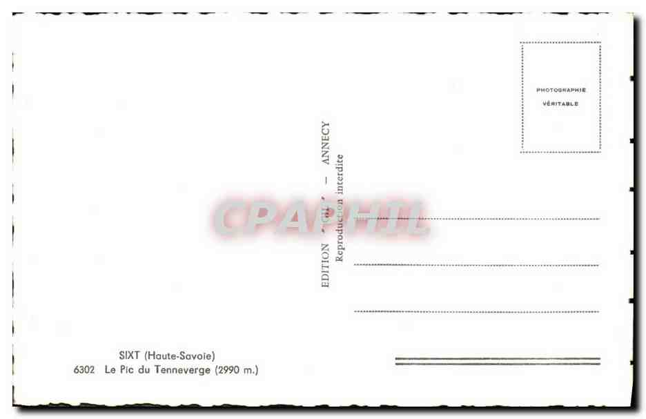Le Pic du Tenneverge — Sixt (Haute-Savoie) — Édition Annecy — Reverso