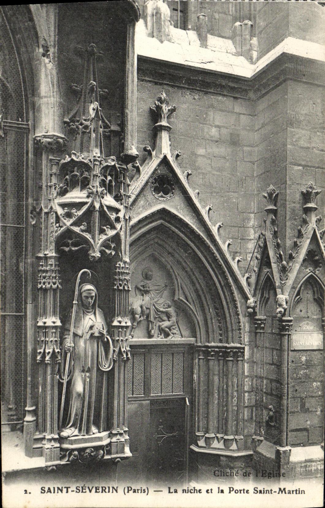 CPA Saint Severin La niche et la Porte Saint Severin 