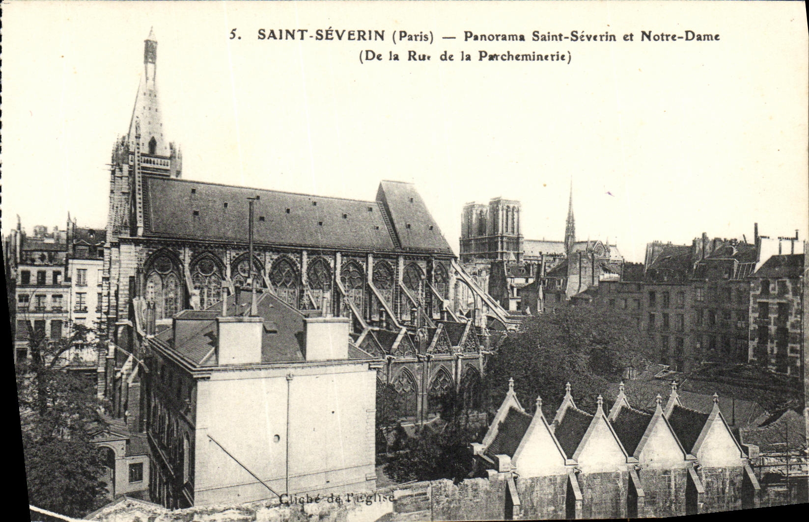 CPA Saint Severin Panorama Saint Severin et Notre Dame