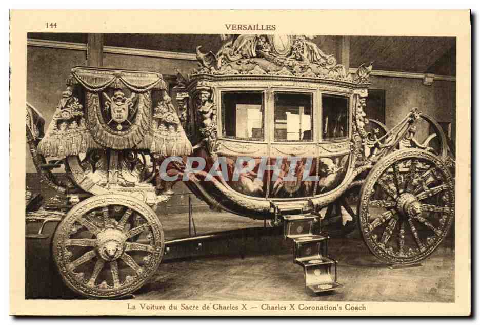 CPA Versailles La Voiture du Sacre de Charles X
