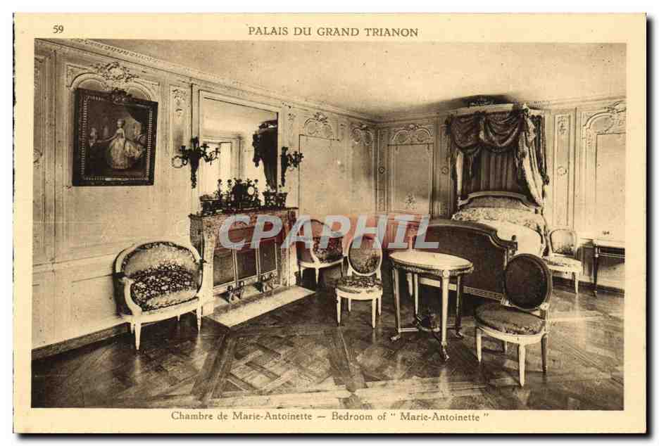 Palais du Grand Trianon — Chambre de Marie-Antoinette — Éditeur : Musées de France, n° 59