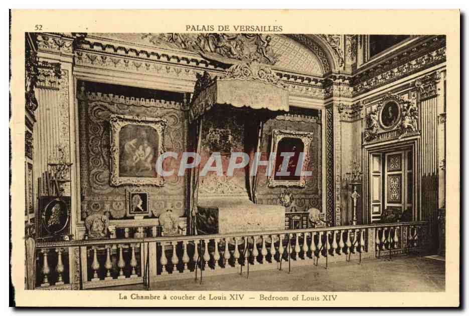 CPA Palais de Versailles Chambre a coucher de Louis XlV