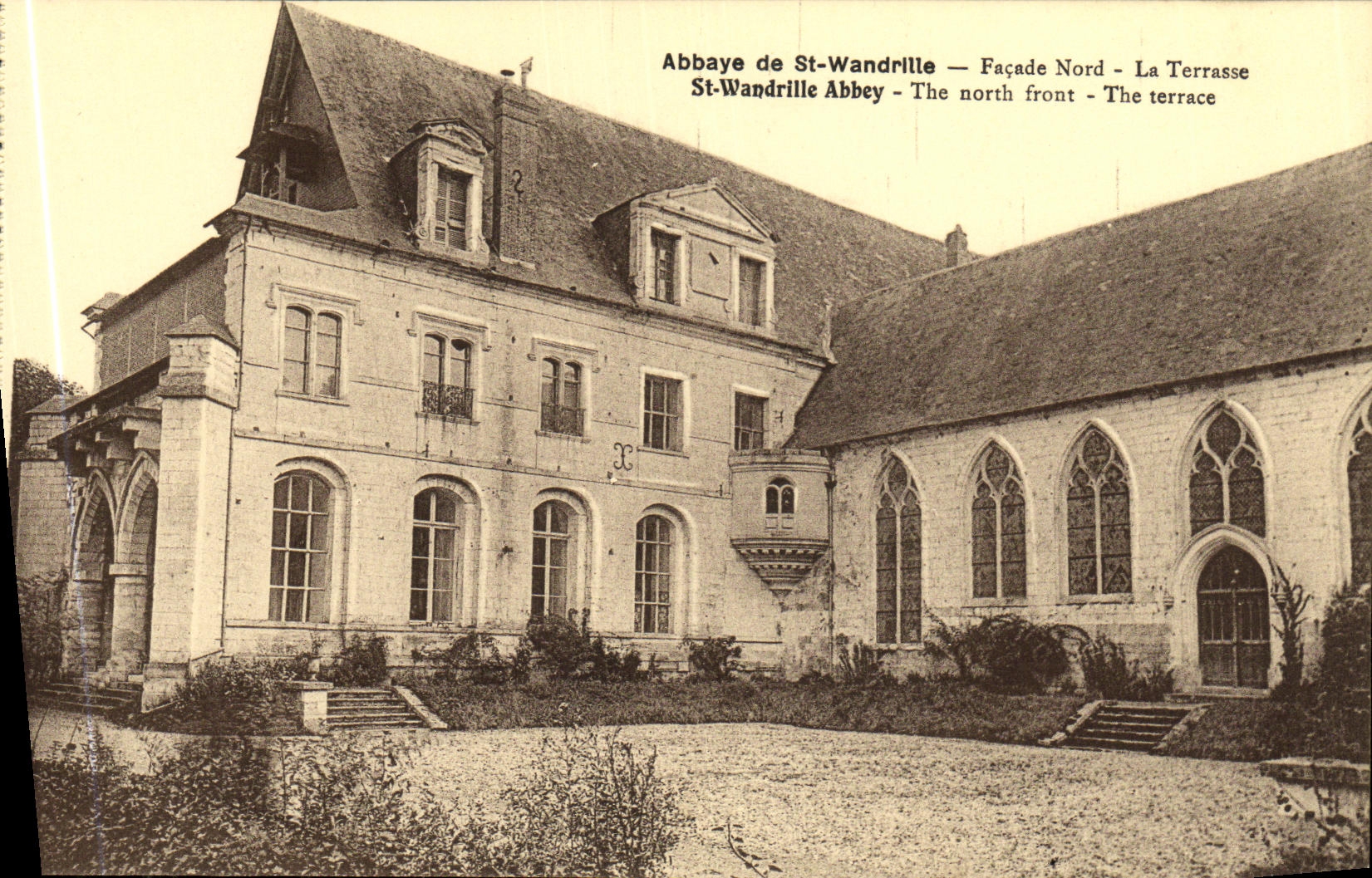 CPA Abbaye de St Wandrille Facade Nord La Terrasse