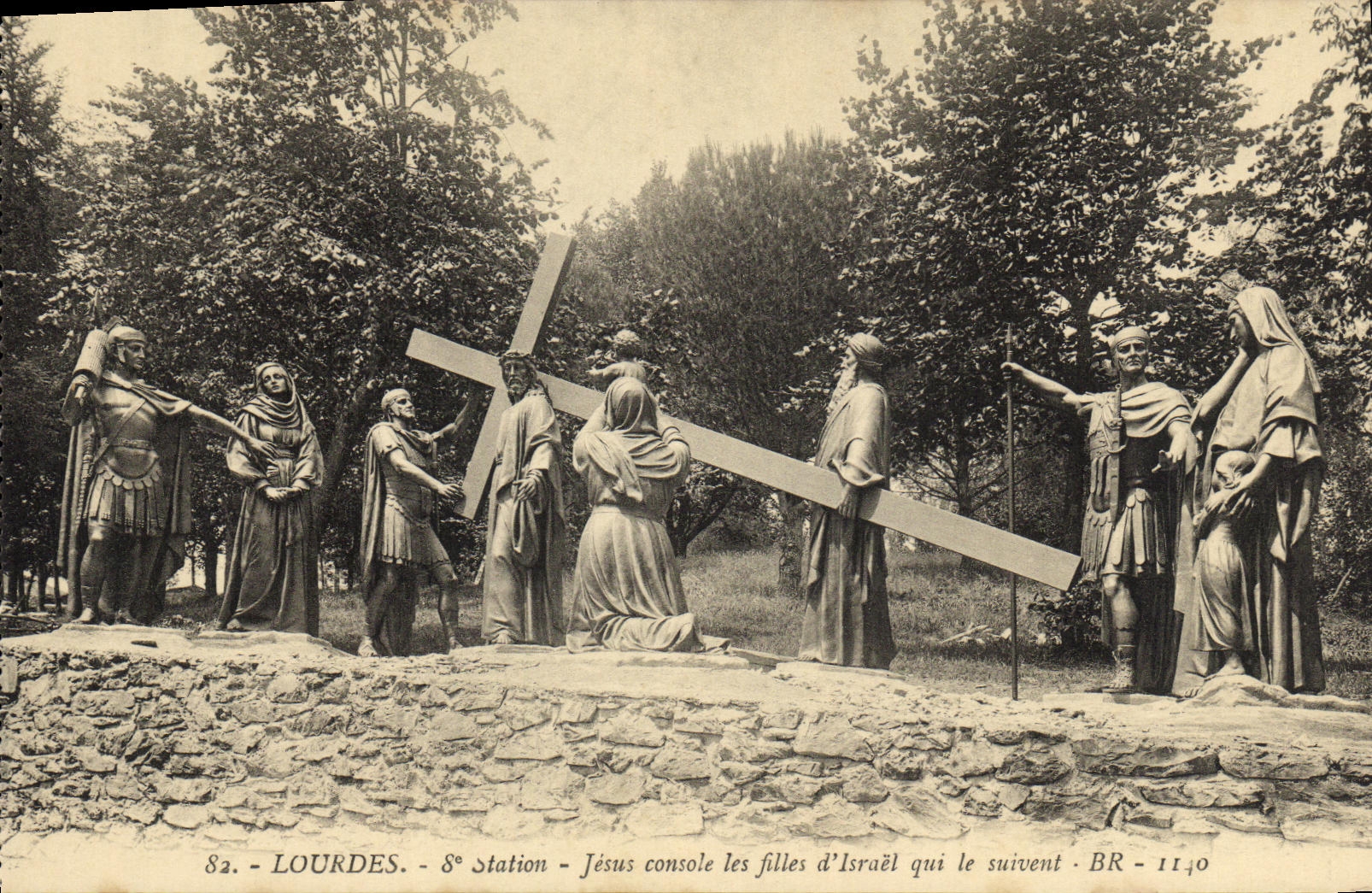 Lourdes - 8e Station - Jésus console les filles d'Israël qui le suivent - BR - 1140