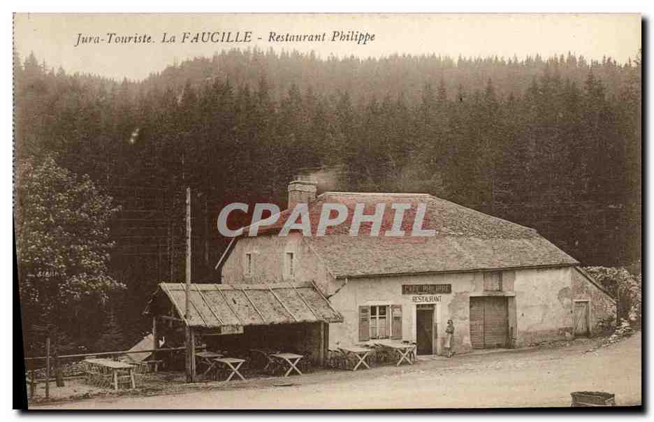 CPA Jura Touriste La Faucille Restaurant Philippe