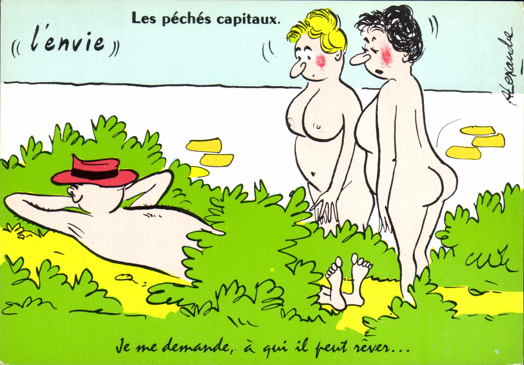 Les péchés capitaux — l'envie — dessin de Alexandre