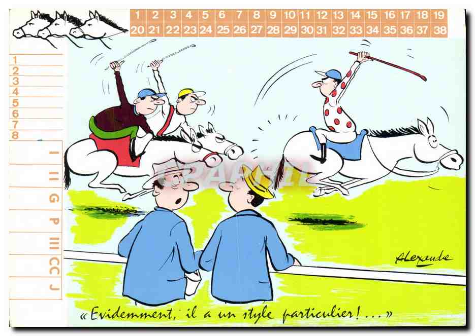 Polo-Rennen — Karikatur — Hergéude