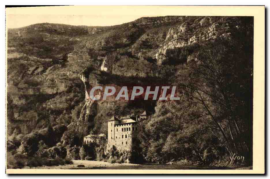 CPA Gorges du Tarn Chateau de La Caze XV e siecle cu des bords du Tarn
