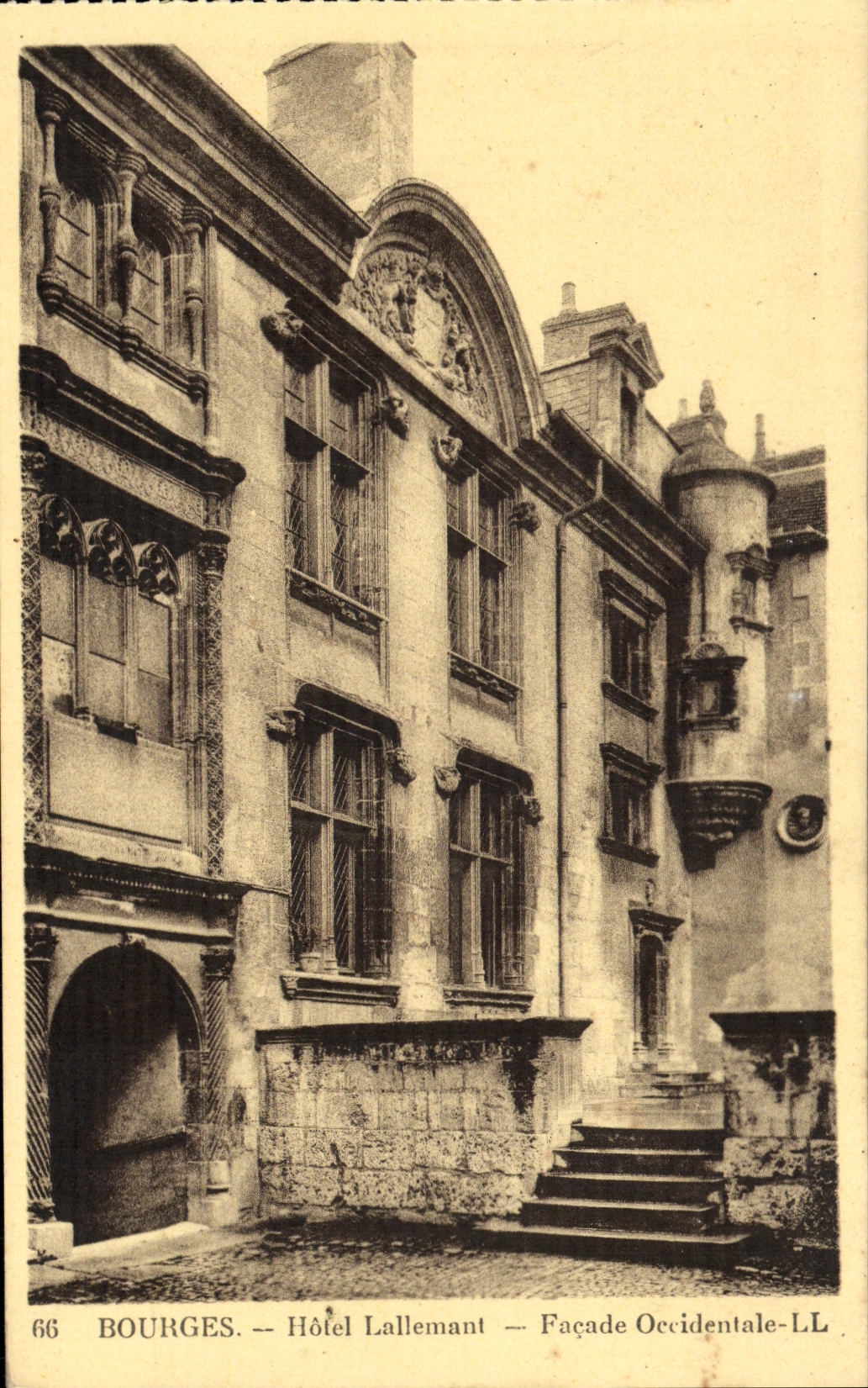 CPA Bourges Hotel Lallemant Facade Occiddentale