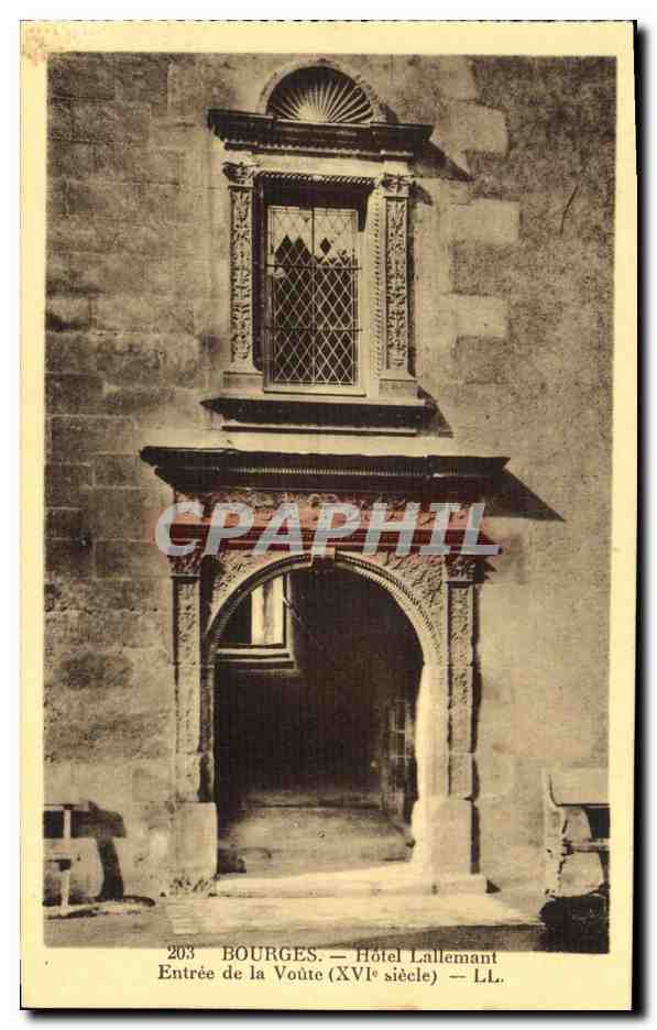CPA Bourges Hotel Lallemant Entree de la Voute