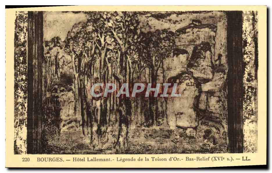 CPA Bourges Hotel Lallemant Legende de la Toison d Or Bas Relief