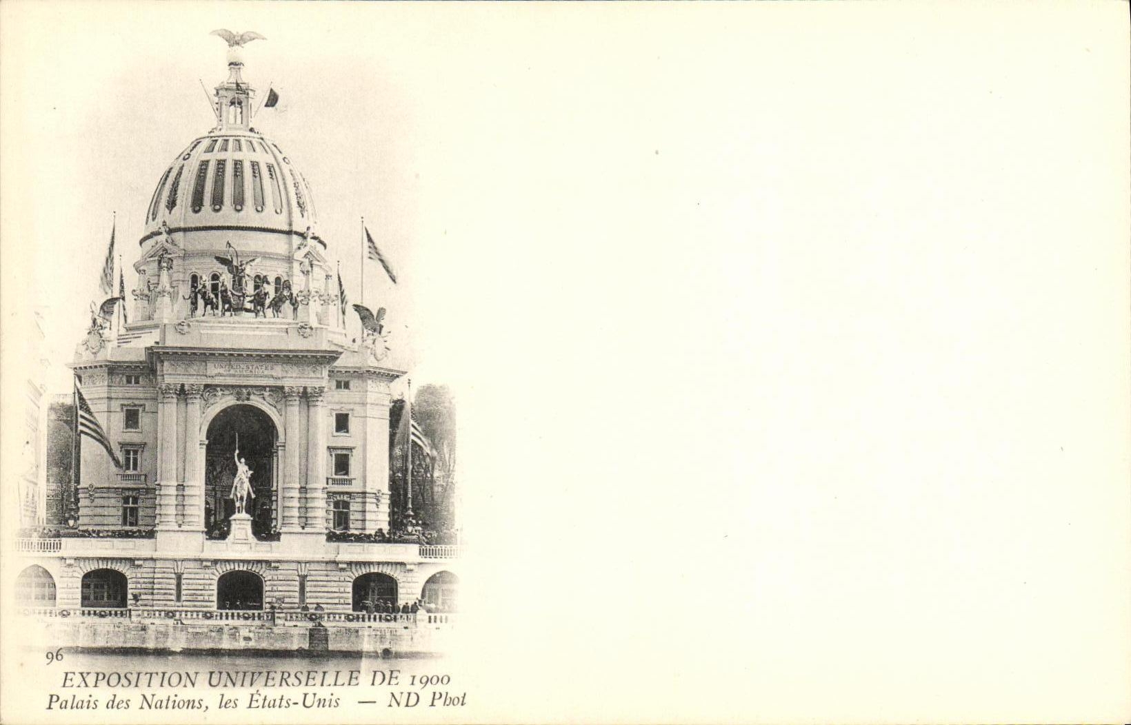 CPA Exposition Universelle 1900 Paris Palais des Nations les Etats Unis