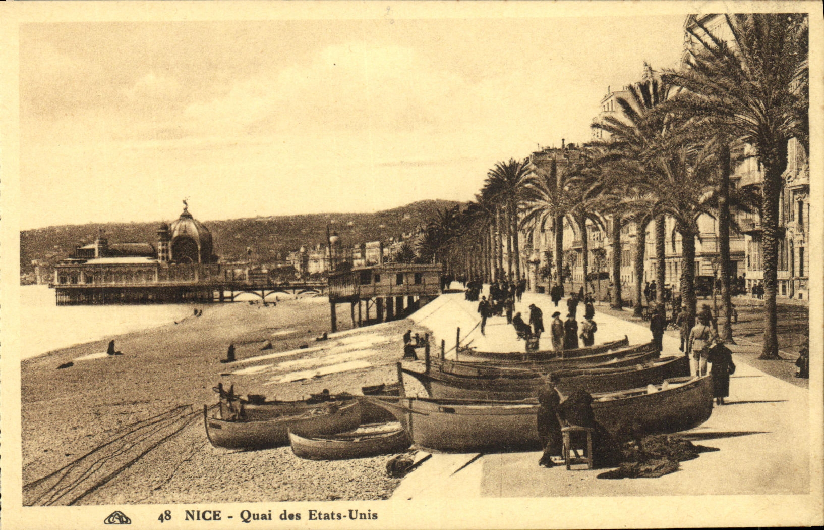 CPA Nice Quai des Etats Unis Bateaux
