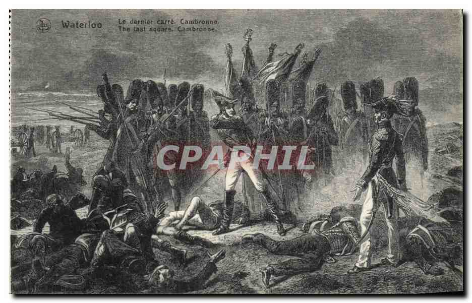 Bataille de Waterloo — Le dernier carré de Cambronne — Éditeur Ern. Tulli, Bruxelles