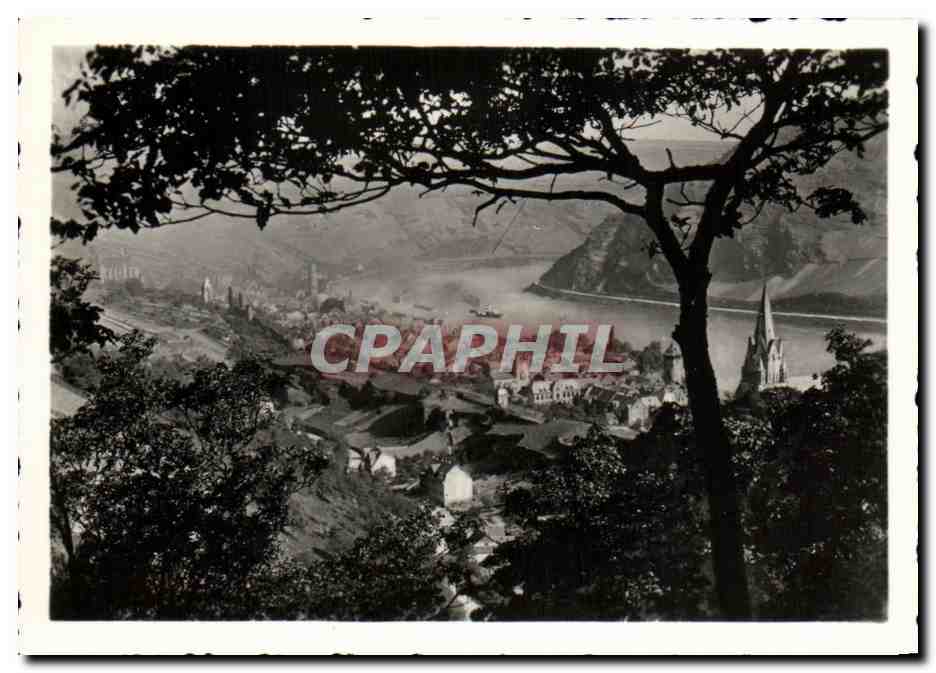 Oberwesel — vue panoramique du Rhin — éditeur inconnu, n° de série non visible