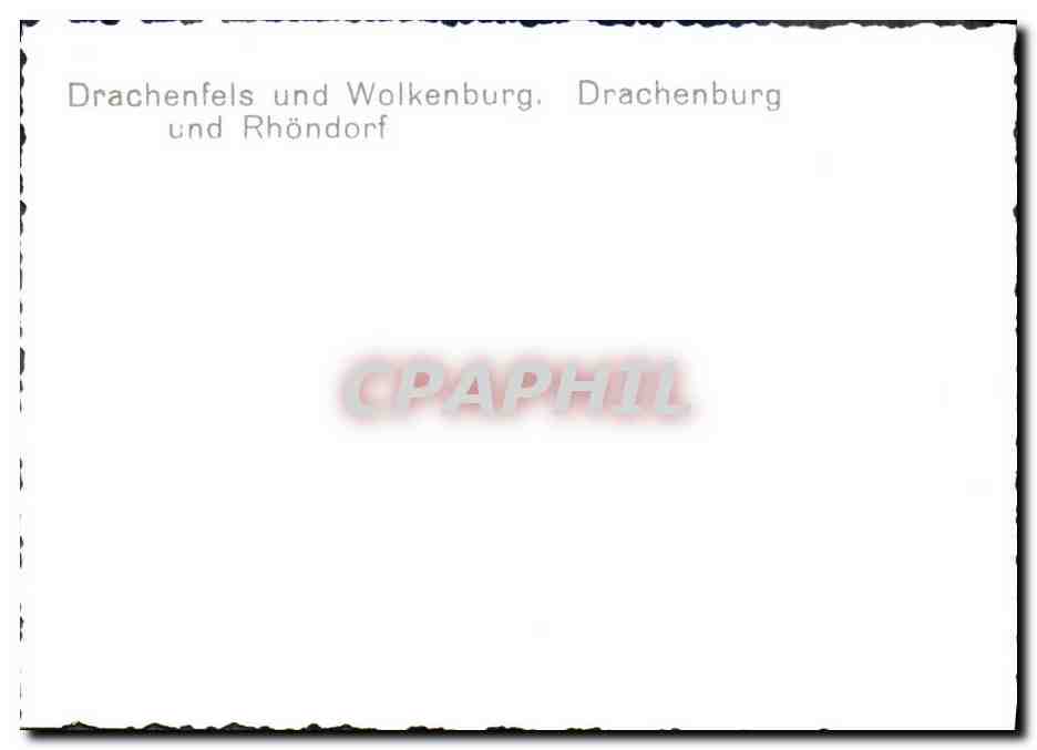 CPM Drachenfels Und Wolkenburg Drachenburg und Rhondorf — Rückseite