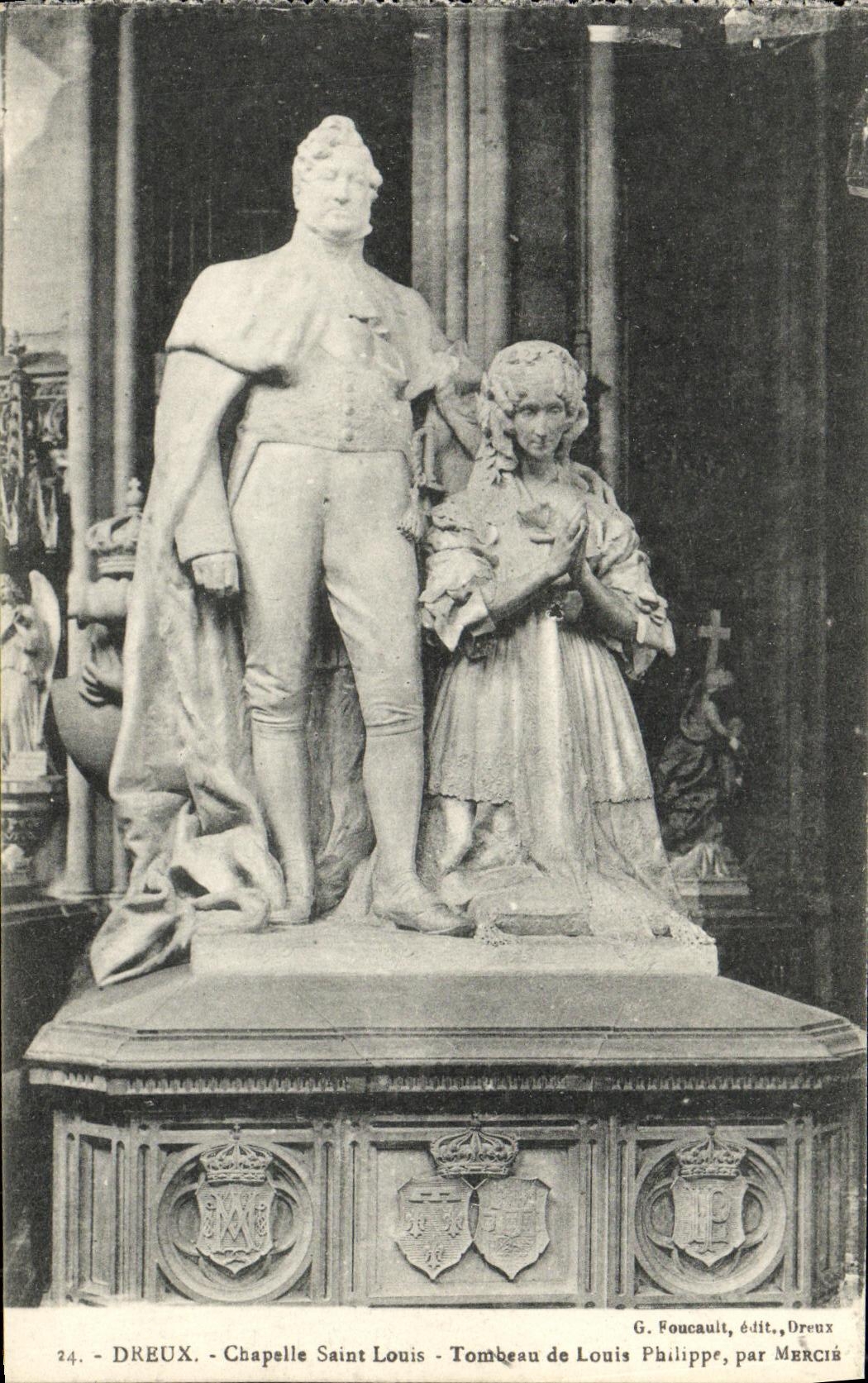 CPA Dreux Chapelle Saint Louis Tombeau de Louis Phliippe Par Mercie