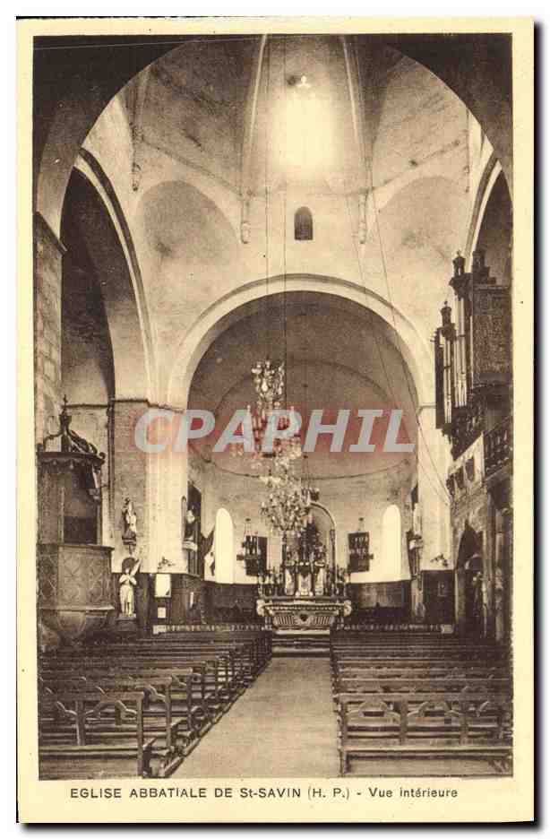 Église abbatiale de St-Savin — Vue intérieure — H. P.
