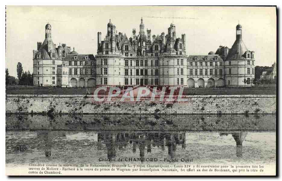 CPA Chateau de Chambord Facade Ouest