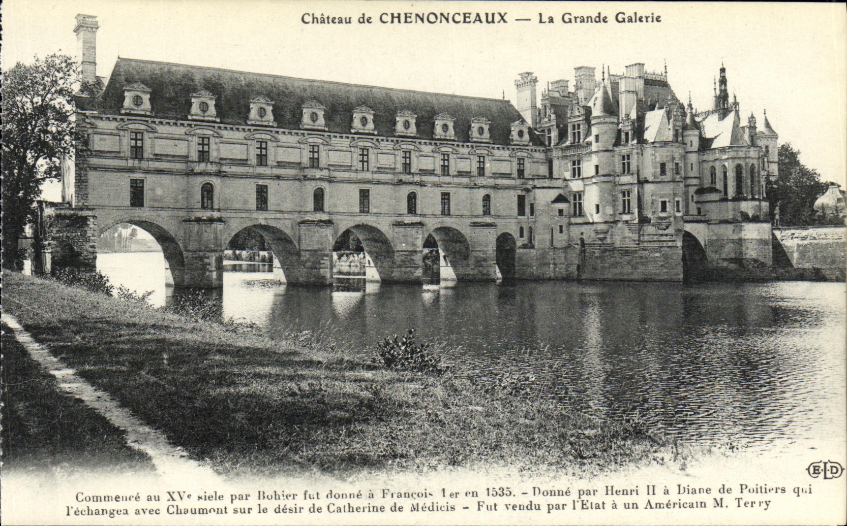 CPA Chateau de Chenonceaux La Grande Galerie