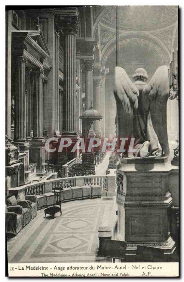 CPA La Madeleine Ange Adorateur du Maitre Autel Paris 