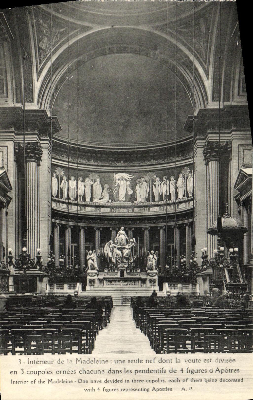 CPA La Madeleine Paris Interieur 
