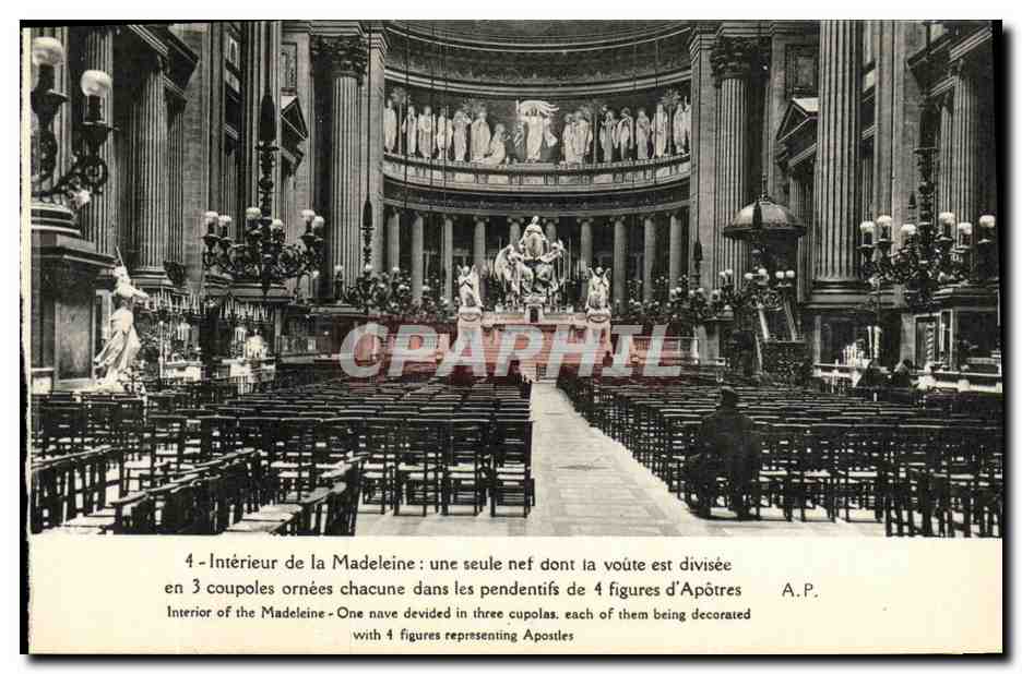 CPA La Madeleine Interieur Paris 
