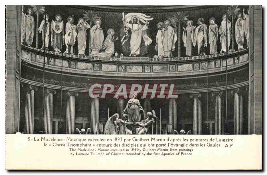 CPA La Madeleine Mosaique exeutee en Par Guilbert Martin d Apres les Peintures de Lameire Paris 