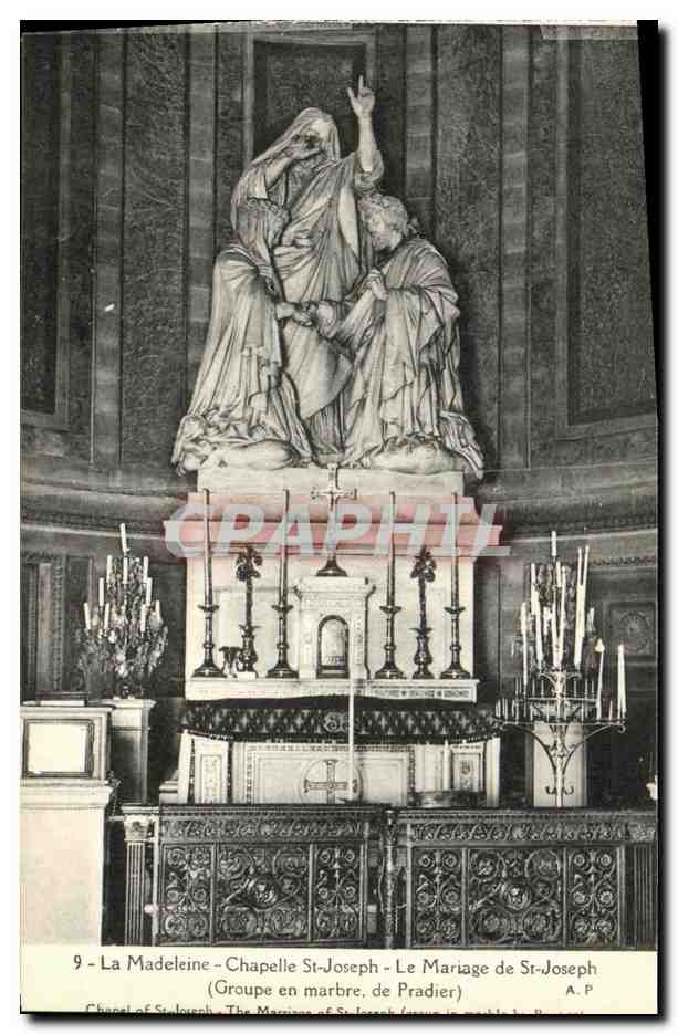 CPA La Madeleine Chapelle St Joseph Le Mariage de St Joseph Paris 