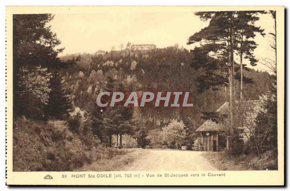 Mont Sainte-Odile — Vue de St-Jacques vers le Couvent — éditeur non identifié, n° 89