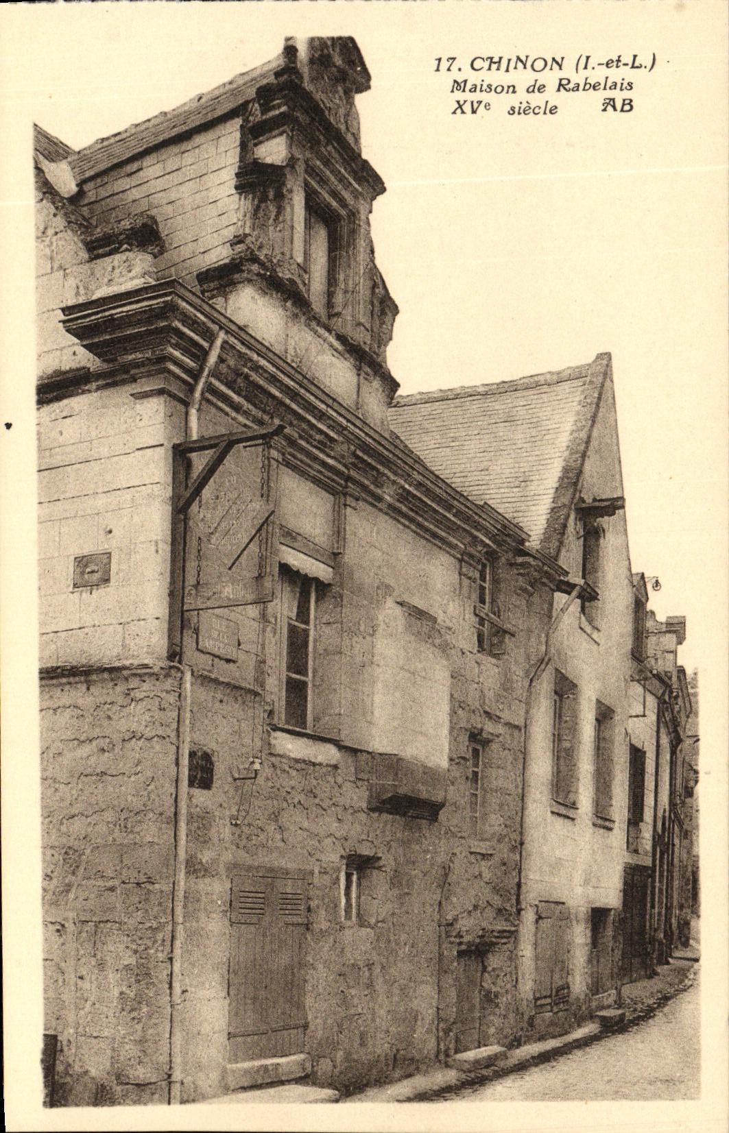 CPA Chinon Maison de Rabelais