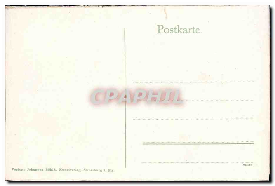 CPA Strasubourg Kaiserpalast  — Verso