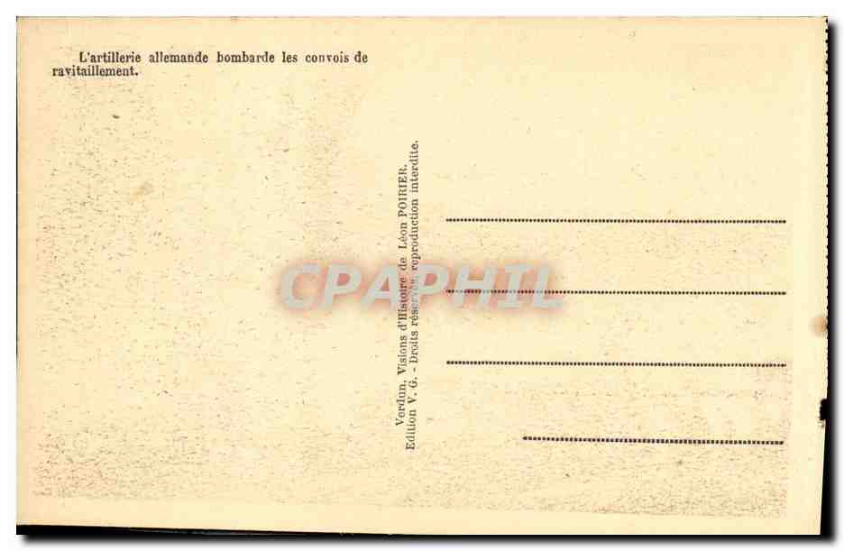 CPA Les Combats du Bois des Caures Fevrier 1916 Militaria — Verso