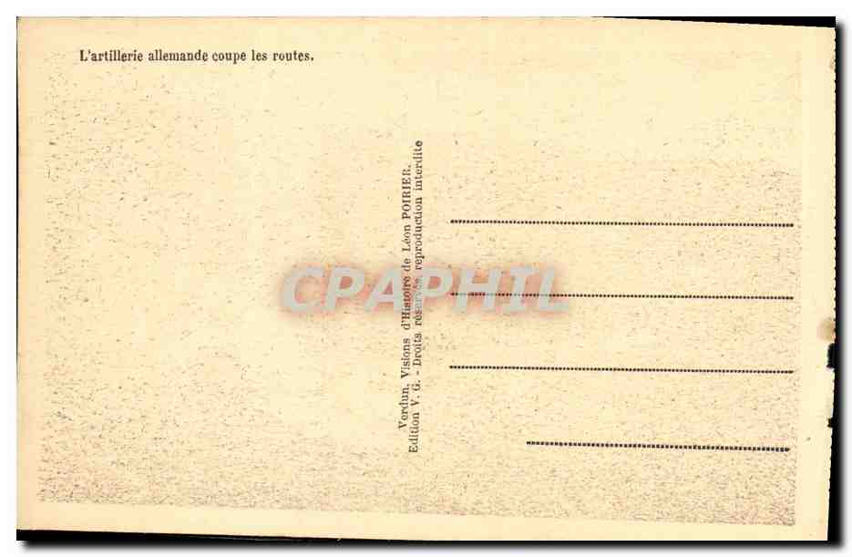 Les Combats du Bois des Caures — Février 1916 — Édition Léon POIRIER — Verso