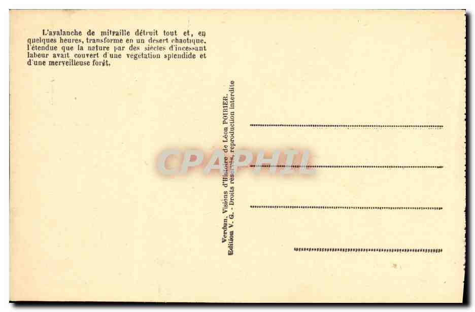 Les Combats du Bois des Caures — Février 1916 — Édition V. G. Poirier — Reverso