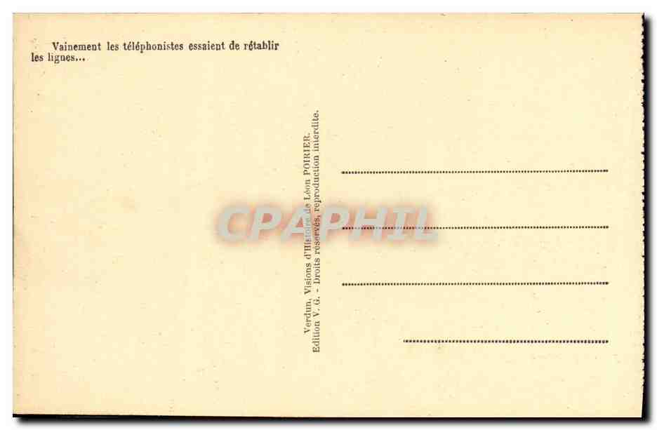 CPA Les Combats du Bois des Caures Fevrier 1916 Militaria — Rückseite