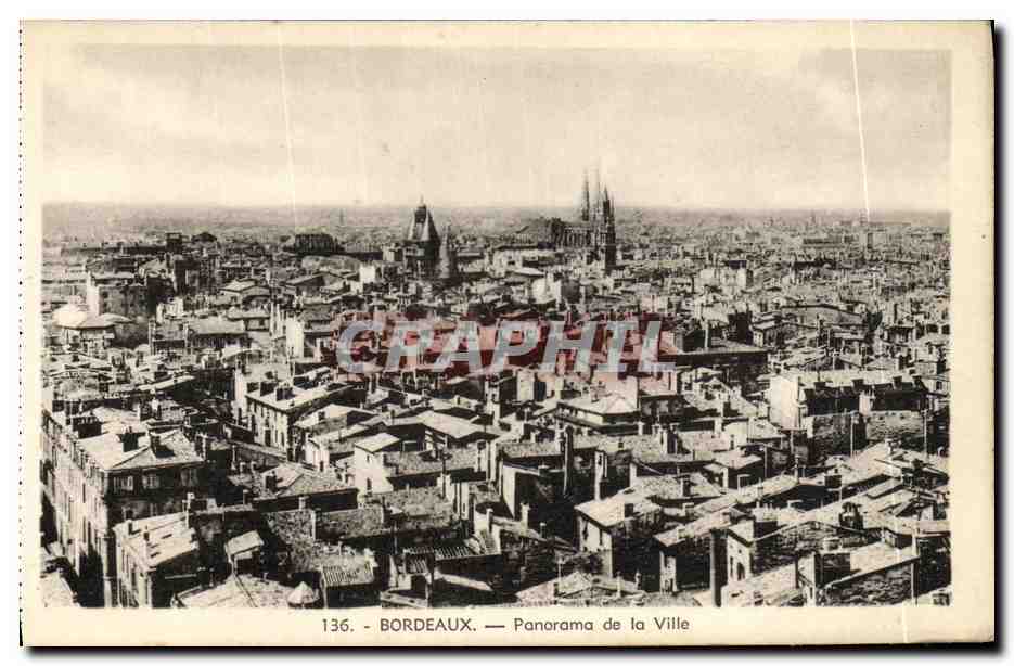 CPA Bordeaux Panorama de la Ville