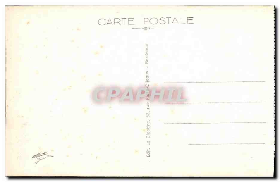 CPA Bordeaux La Gare Saint Jean et L Hotel Terminus — Verso