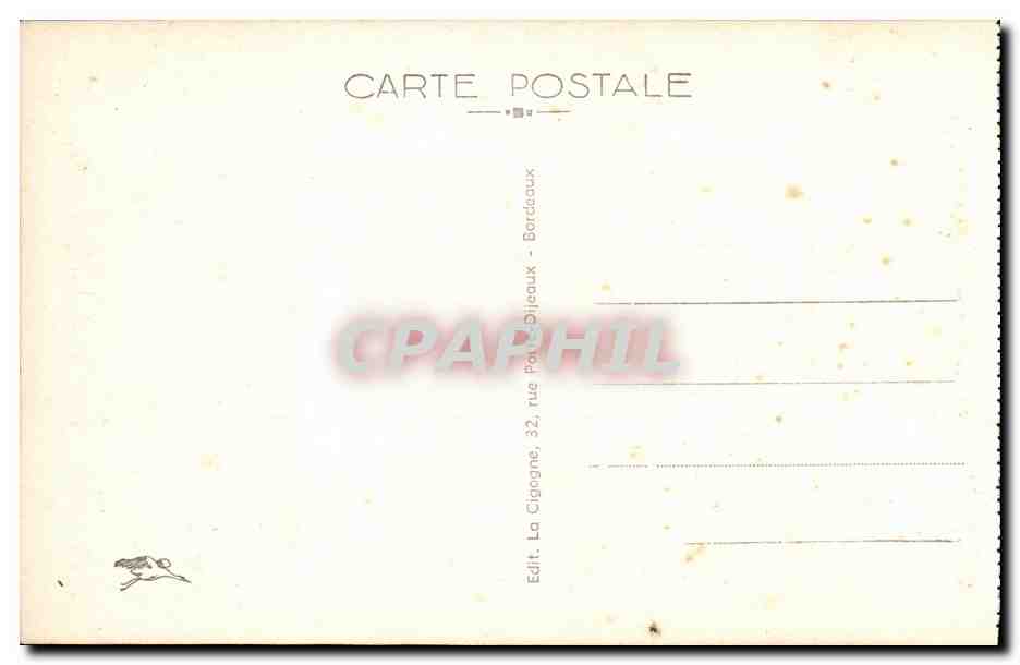 CPA Bordeaux Les Jardins et Terrasses Sur les Quais — Verso