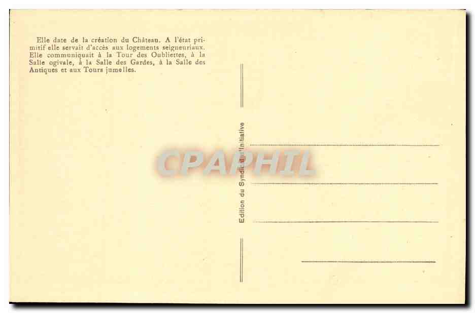 Sedan - Le Château Fort - La Galerie des Princes — Édition d'Art E. Isabel, Sedan, n°7 — Rückseite
