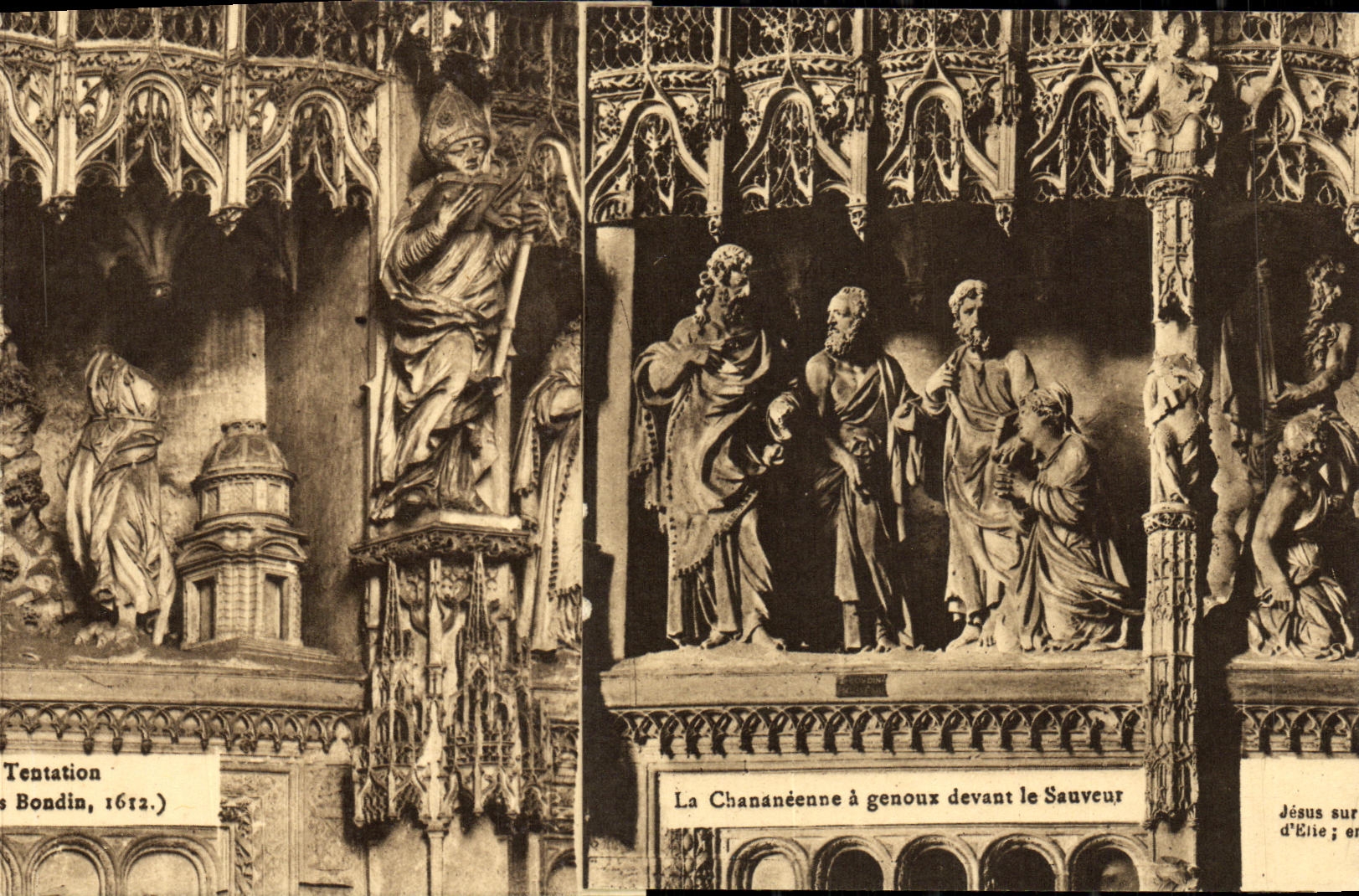 CPA Le Chanaeenne a Genoux Devant le Sauveur Chartres Cathedrale