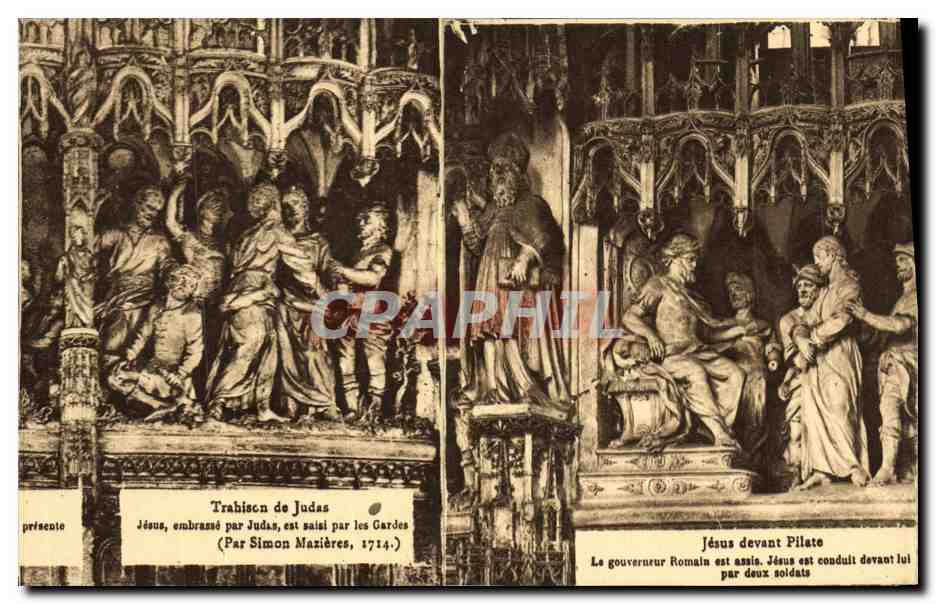 CPA Chartres Cathedrale Jesus devant Pilate