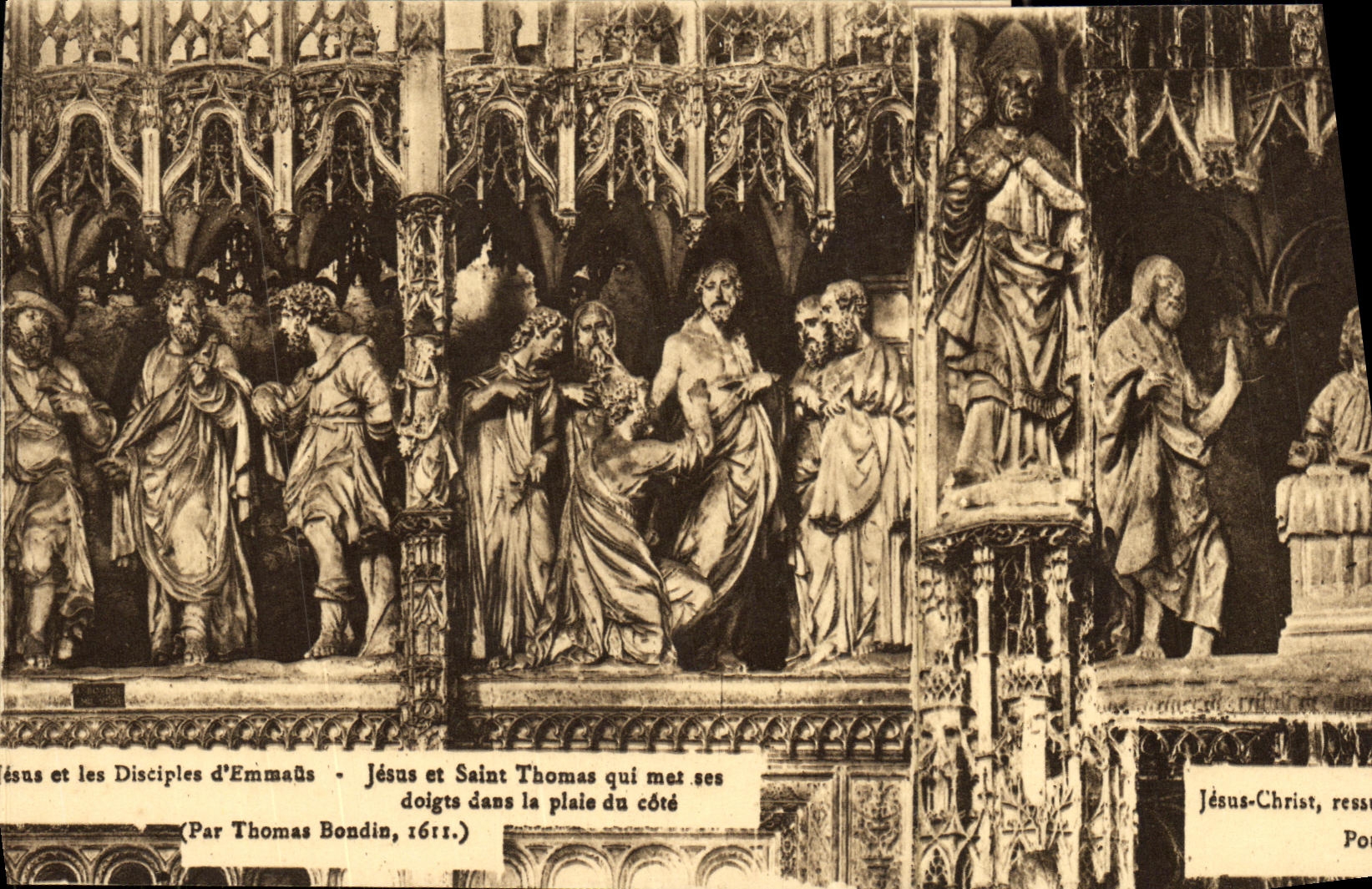 CPA Chartres Cathedrale Jesus et Saint Thomas